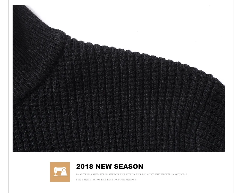 New Wool Sweater men warm cotton elastic winter Korean fashion casual turtleneck solid color plus size 3XL homme tops sweaters