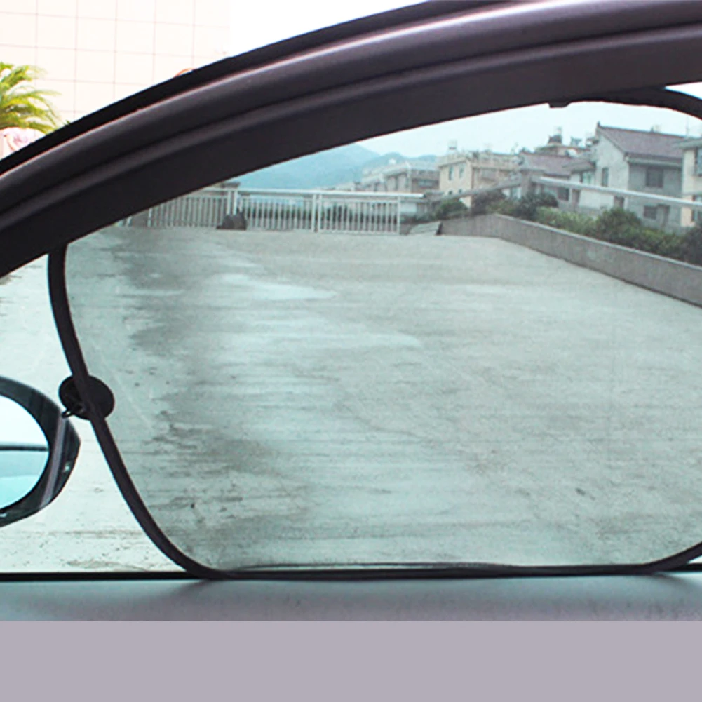 

2pcs Black Side Car Window Sunshades Cover Mesh Visor Shield Screen Interior UV protection