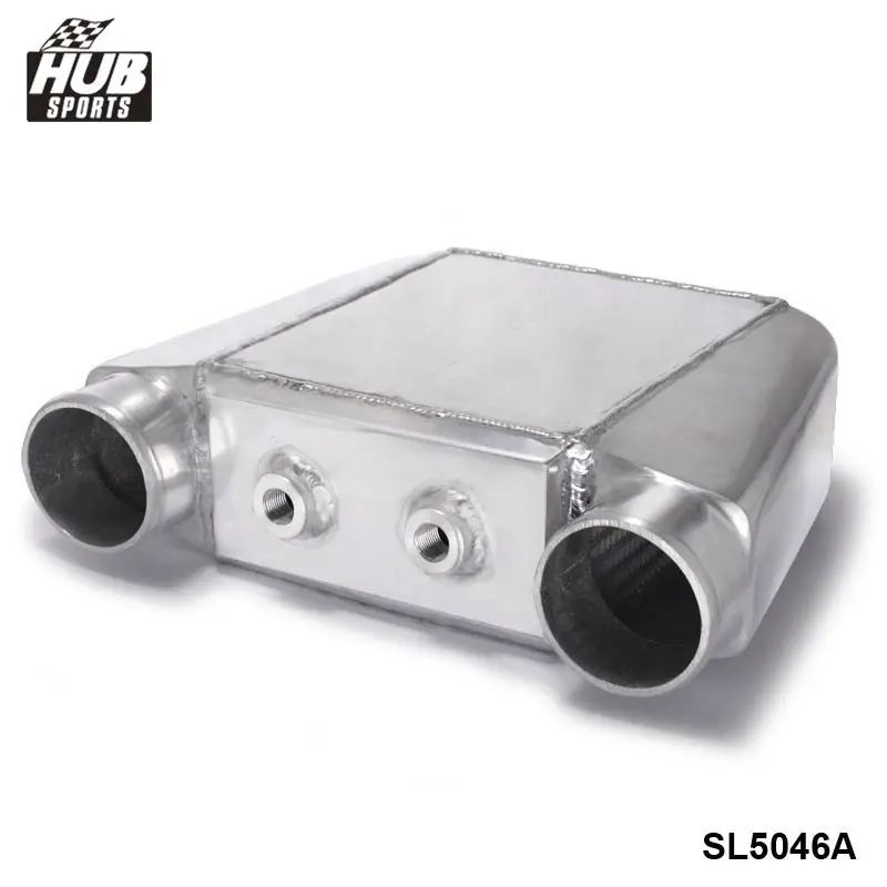 Universal Aluminum Bar&Plate Front Mount Water-To-Air Intercooler Inlet/Oulet 3.5" Core: 250 X 220 X 115mm HU-SL5046A