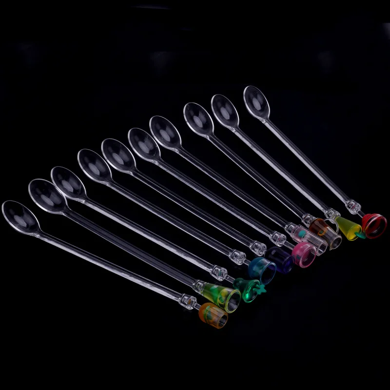 10x Plastic Swizzle Stir Sticks Cocktail Spoon Drink Puddler Muddler