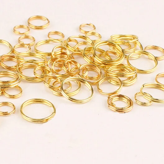 

200pcs/lot 4/6/10mm Gold Color Jump Rings &Split Ring for Jewelry HandMaking Finding DIY Craft Accessory