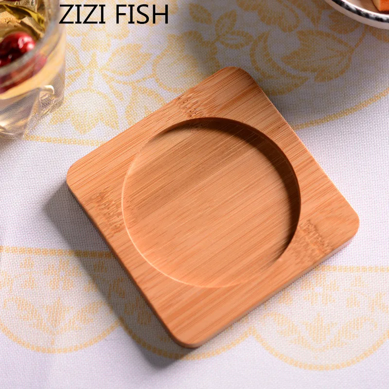 Bamboo coasters bowl pad dining table slip resistant pad small pallet
