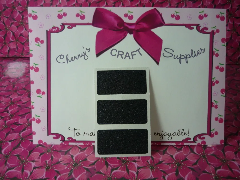 

5.1x2.5cm Black Glitter Rectangular Sticker