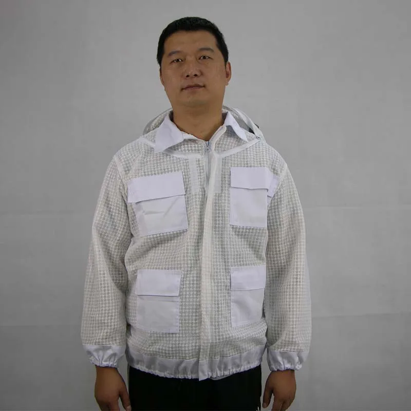 

Beefun Safety Beekeeping Jacket 3 Layer Bee Keeping Jacket Removeable Hat Anti-bee Smock Protective Clothing with Veil