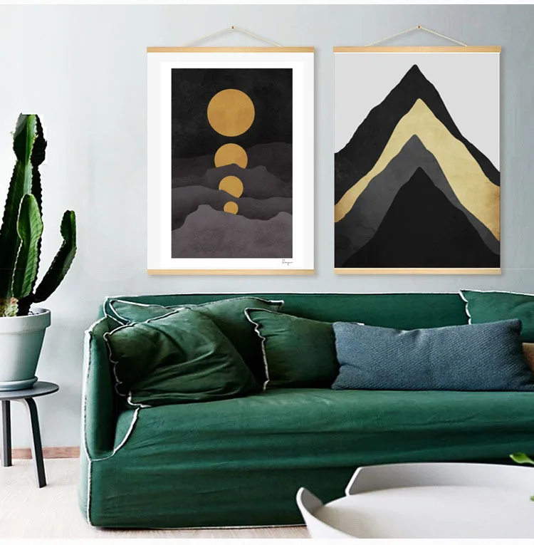 

Nordic Posters and Prints Landscape Canvas Painting Wall Pictures,include wood frame
