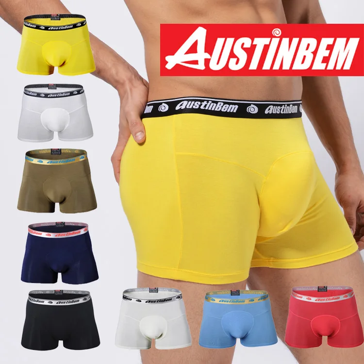 Free shipping!new style brand AUSTINBEM solid boxers fashion underwear men soft modal pants men