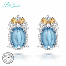 L& zuan милые насекомые натуральные 12.2CT запонка с топазом серьги для женщин 925 пробы серебряные серьги женские натуральные цитрин ювелирные изделия