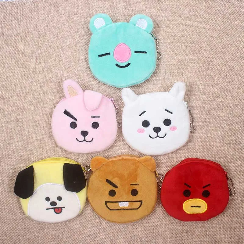 

Kpop Bangtan boys Plush Children Coin Purse Women Wallet Pouch Case Bag Pendant Makeup Storage BAG Holder Pouch Mini Handbag