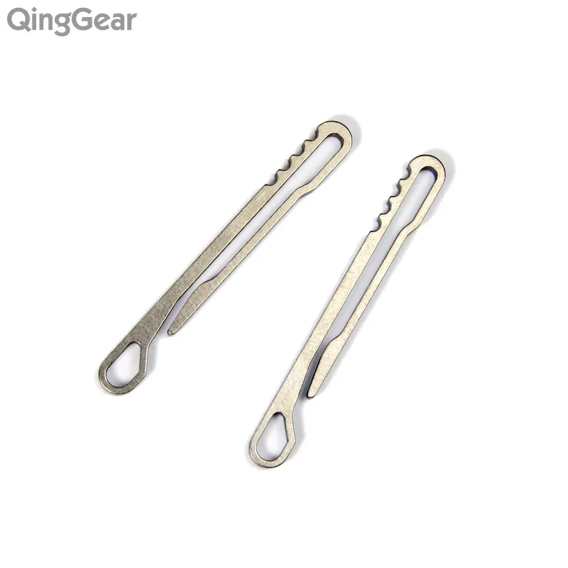 2ks QingGear HangClip titanový klíčový držák kapesní klip lehký silný klíčový nástroj EDC ruční nástroj, doprava zdarma