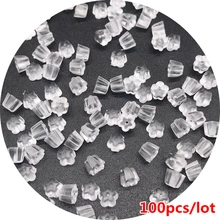 DIY дешевая задняя металлическая фурнитура для украшений, аксессуары, бусины, беруши, мягкая силиконовая резиновая серьга, заглушка