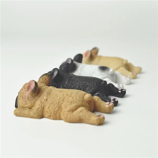 French Bull Dog Sleeping Lazy Pets Fridge Magnets PVC Figures Toys Car Home Office Decoration Gifts - S 6