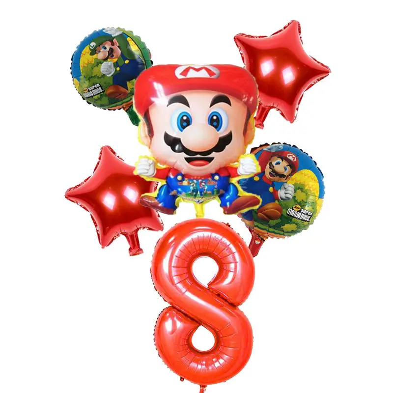 10 шт./партия, вечерние баннеры Super Mario Bros, украшения на день рождения, вечерние флаги Super Mario Bros - Цвет: 8
