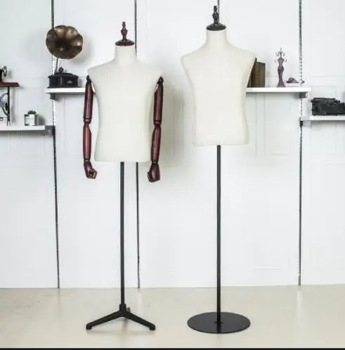 Model props male bust window display rack clothing store male full-body model rack high-grade men's suits fake models.