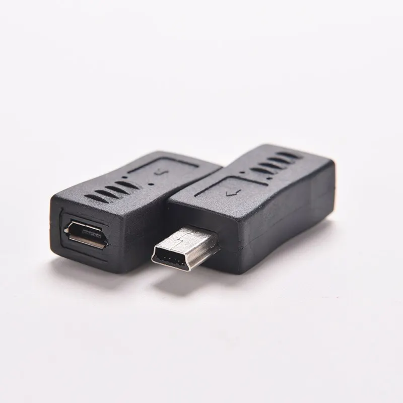 

4 Type Straight / L Shape Black Micro / Mini USB Female to Mini / Micro USB Male Adapter Charger Connector Converter Adaptor 1PC