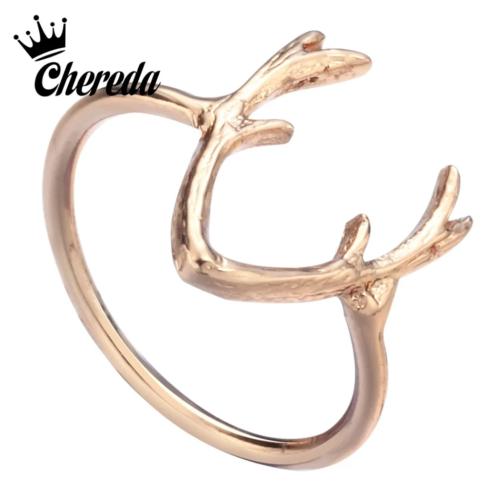 

Chereda Cute Deer Rings for Women Silver Elegant Personality Statement Knuckle Ring Party Engagement Jewelry