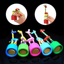 Детская развивающая игрушка Танцующая подставка цветная яркая качалка Жираф деревянная игрушка детский подарок случайный цвет