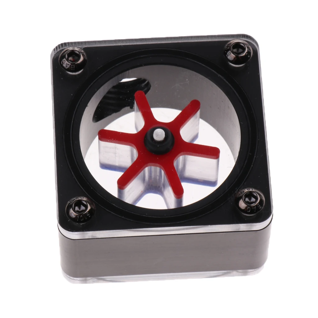 Water Cooling Flow Meter Acrylic G1/4 Threaded Flow Indicator Square Shape