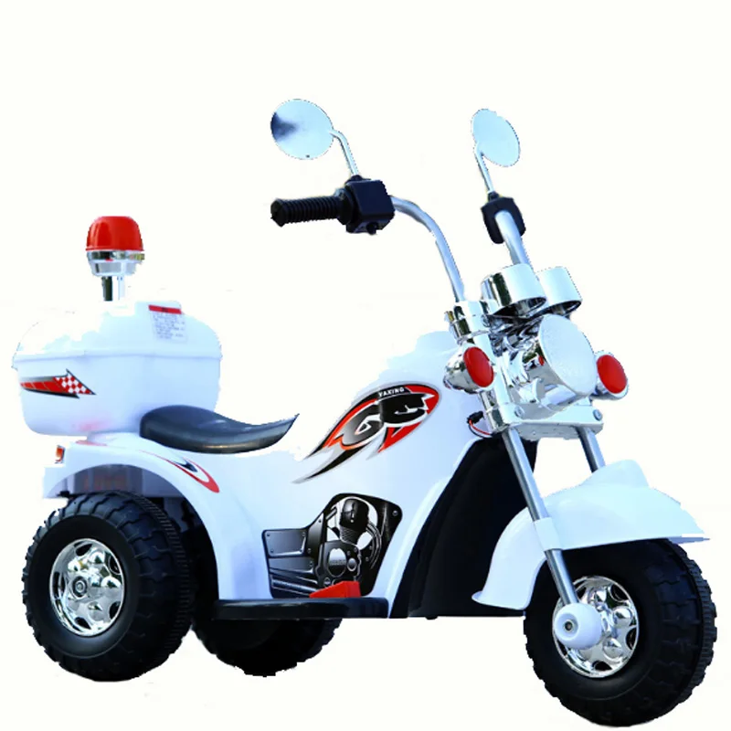 Детский мотоцикл, электрический велосипед для мальчиков и девочек в возрасте от 3 до 6 лет, подарок на мотоцикл, внедорожник, мотоцикл, езда на автомобилях, уличная игрушка - Цвет: Белый