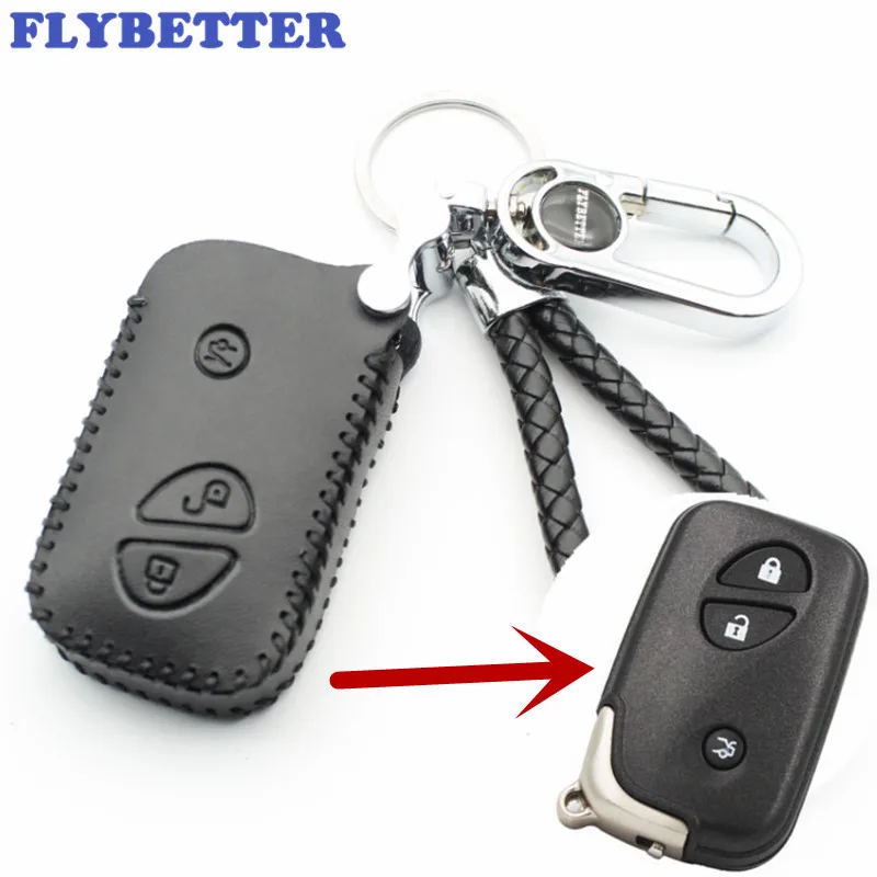 Чехол FLYBETTER из натуральной кожи с 3 кнопками для смарт ключей чехол Lexus ES250/RX270/RX350