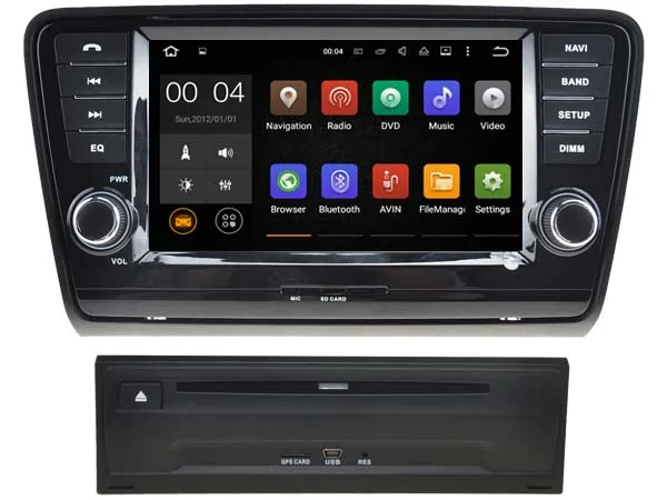 Perfect car dvd Fit for SKODA OCTAVIA II 2014 stereo navigation HU tape recorder multimedia radio audio GPS android 8.1.0 head unit 5