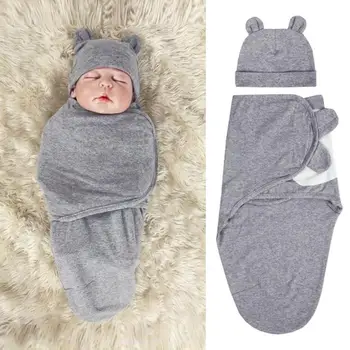 

2pcs/set baby Swaddle envelope for newborns Cotton 0-6 Months cocoon baby Sleeping Bag Feeding Blankets Sleepsack Soft Wrap