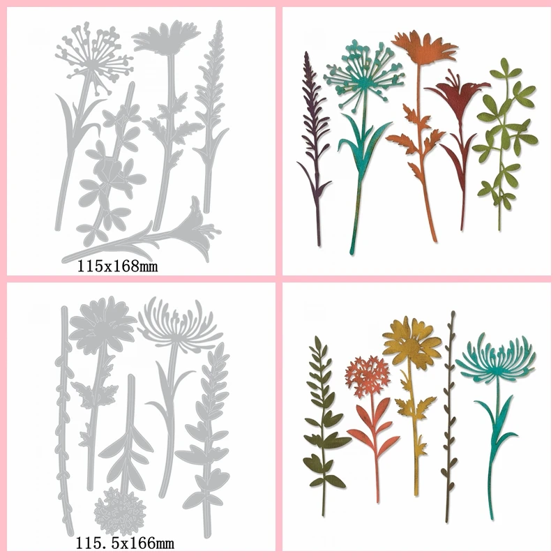 

Wildflower Metal Dies DIY Handicraft Scrapbooking Card Photo Album Making Template Embossing Stencil Decoration Handmade
