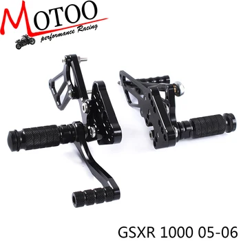 

Full CNC Aluminum Motorcycle Adjustable Rearsets Rear Sets Foot Pegs For SUZUKI GSXR1000 2005-2006