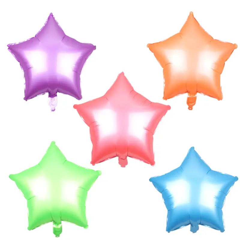 

XXPWJ New matte monochromatic five-pointed star aluminum balloon wedding party layout Valentine's Day confession ball W-031
