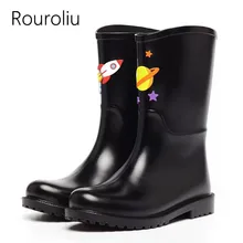 Rouroliu Hand-Painted Women Rain Boots Waterproof Water Shoes Woman Wellies Cute Cartoon Rubber Rainboots RT307 Rouroliu Hand-Painted Women Rain Boots Waterproof Water Shoes Woman Wellies Cute Cartoon Rubber Rainboots RT307