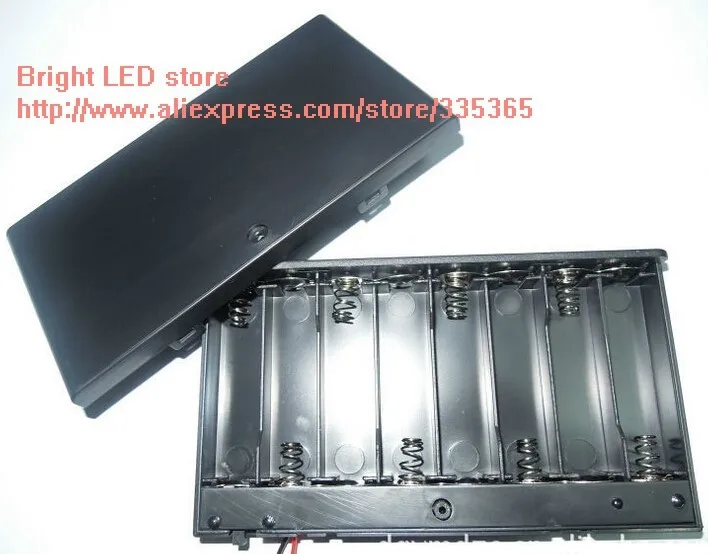 10pcs X input 12V DC AA batteries boxes with swithch for led lampsin