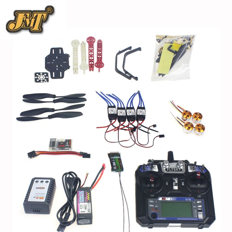 

JMT Full Set RC Drone Quadrocopter 4-axle Aircraft Kit F330 MultiCopter Frame QQ Super Flight Control FS-i6 Transmitter TX