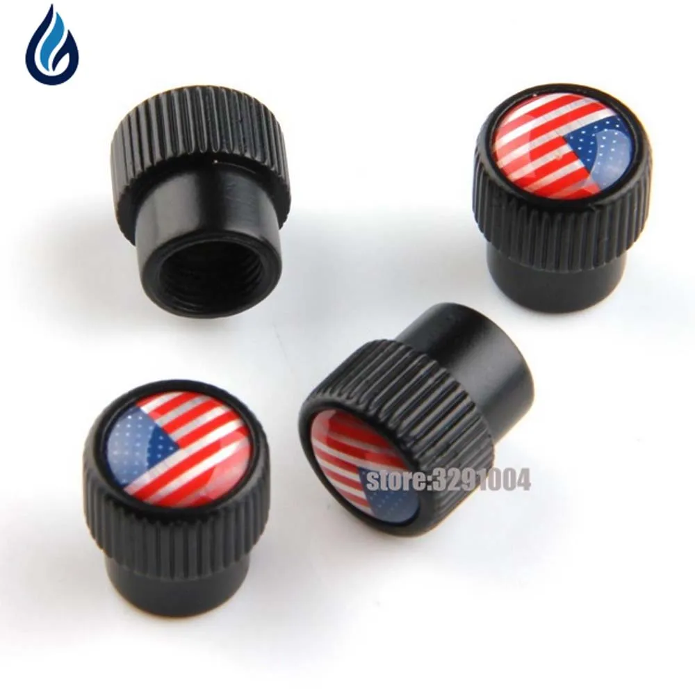 American Flag Logo Car Wheel Tire Valve Stems Caps Cover For Volkswagen
