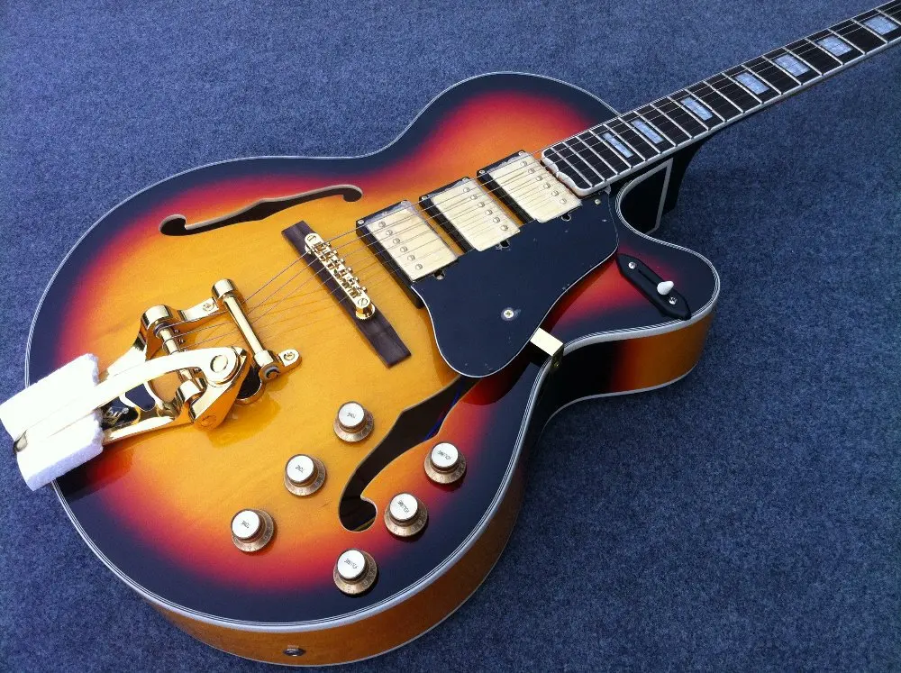 Free Shipping 339 big jazz electric guitar Semi guitar with 3pickupsin