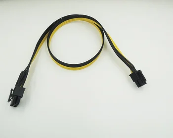 

10pcs/lot 60CM PCI-E 6pin to PCI-E 8(2+6)pin 18AWG extention power cable