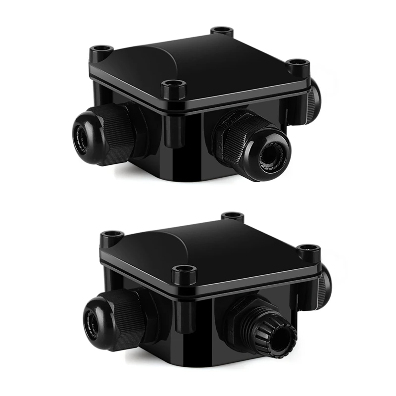 

Junction Box IP68 Waterproof 3 Way Cable Connectors Outdoor / External Electrical Junction Box 5.5mm-10.2mm Pack of 4