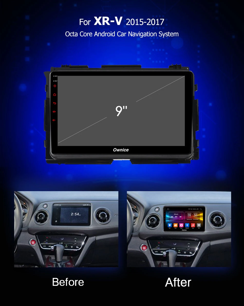 Discount 9" IPS Car Radio Multimedia Car Android 9.0 8 core Video Player Navi GPS For Honda Vezel HR-V HRV XR-V 2014 2015 2016 2017 2018 2