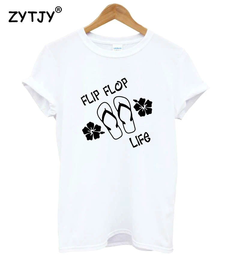 

FLIP FLOP LIFE Beach Hawaii Print Women tshirt Casual Cotton Hipster Funny t shirt For Girl Top Tee Tumblr Drop Ship BA-234