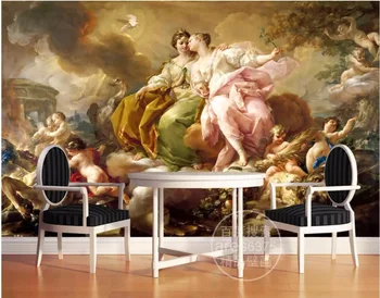 

Custom mural 3d wallpaper Goddess of doves olive branch living room decor painting 3d wall murals wallpaper for walls 3 d