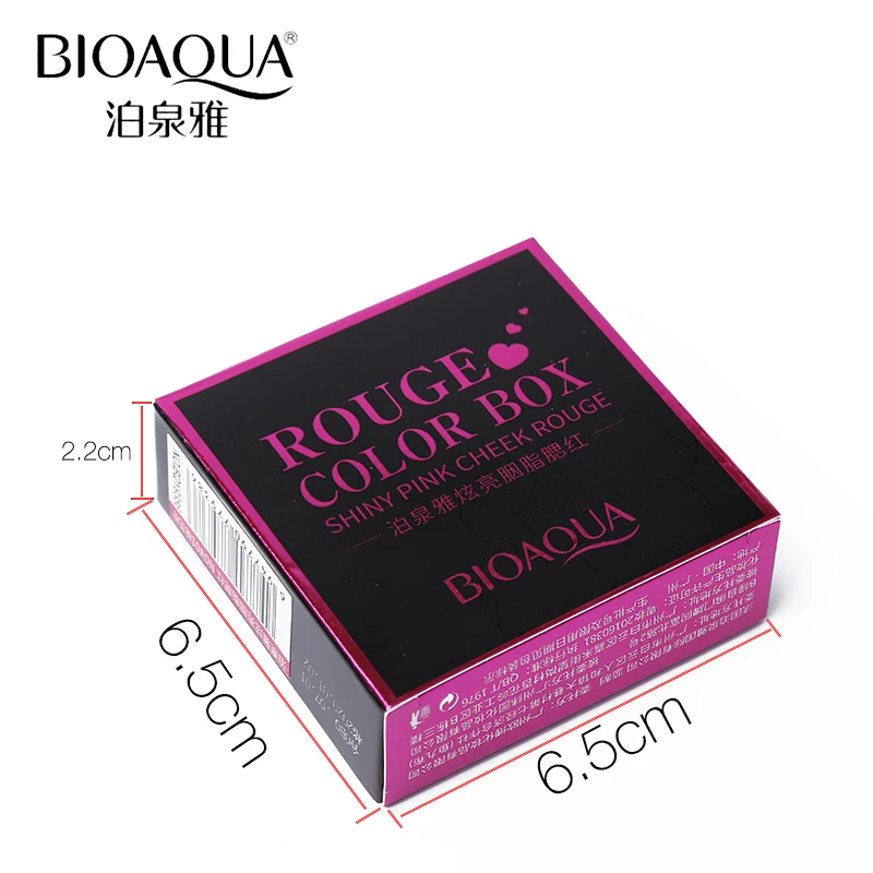 BIOAUQA 4 цвета Румяна водостойкие пигмент изменение контур минеральная Порошковая Косметика натуральный прочный Блестящий розовый румяна