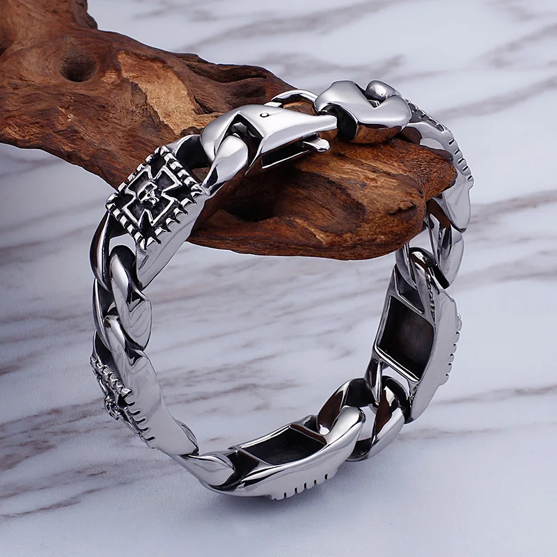 Мужской браслет скелет с черепом из нержавеющей стали 316L|men bracelet|bracelet menskeleton bracelet |