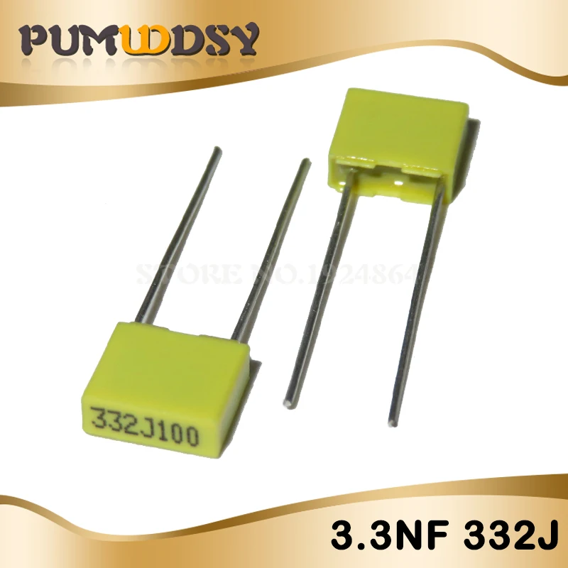 

20PCS Correction Capacitor 3.3NF 332J 100V 5mm Polypropylene Safety Plastic Film Capacitor New original free shipping