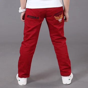 boys pants kids jeans 2019 casual Spring Solid Cotton Mid Elastic Waist Pants for Boy jeans kids Clothing Children Trousers p023 3