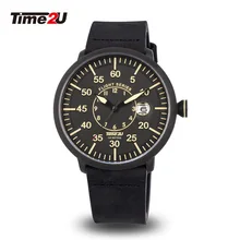 Time2U Mens Sport Flight Dial Casual Wristwatch Quartz Watch
