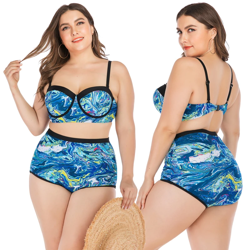 

Plus size Swimsuit For Women Swimsuit Bikini Set 2019 New Sexy Swimwear Womens Bikini Push-up Monokin Biquini Bath Suit 2 Pieces