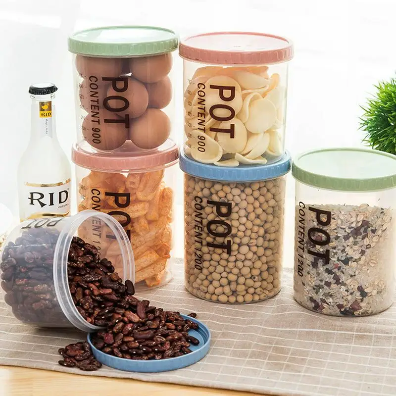 

Kitchen Storage Sealed Food Cans Transparent Moistureproof Storage Bottle Food Preservation Storage Jars Fresh Pot Container