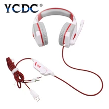 Ycdc поле kotion каждый G4000 Over-Ear игра для наушников USB игровая гарнитура 3.5 мм наушники с микрофоном и светодиод для шт геймер Новый