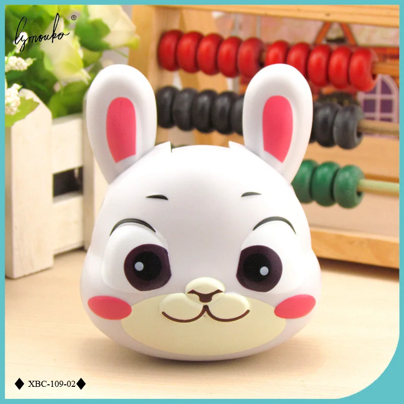 

Lymouko New Design ABS Lovely Fairy Rabbit Long Ears Portable Contact Lens Case with Mirror for Women Kit Holder Lenses Box