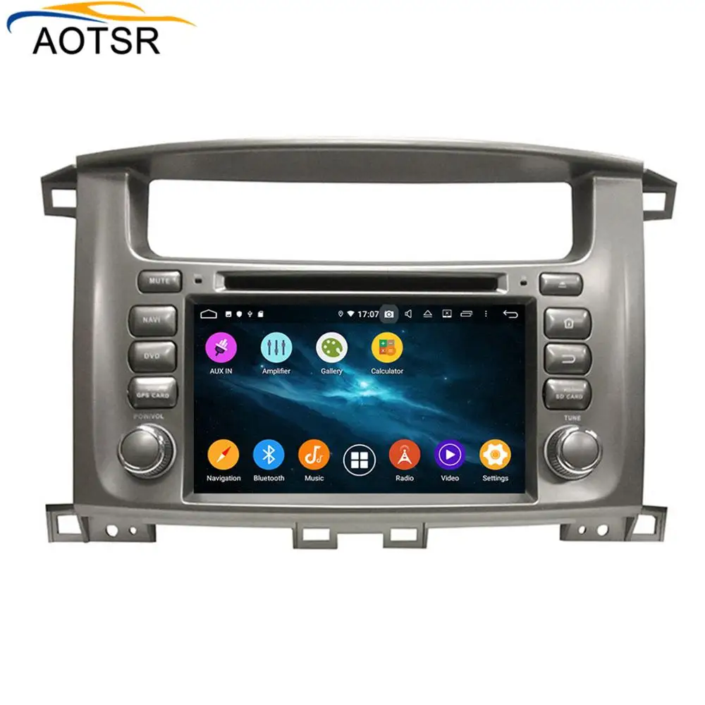 Perfect DSP 4GB+64GB Android 9.0 Car dvd player for Toyota Land cruiser 100 LC 100 GPS Navigation Auto Radio Video BT wifi MAP headunit 1