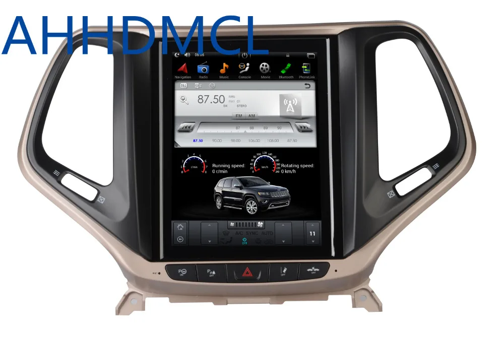 Top Car Multimedia Player PC PAD Tesla Style Multimedia Player Android 7.1 GPS For Cherokee 2014 2015 2016 2017 5
