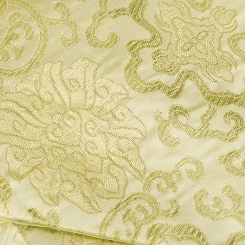 78 x 13 Inch Brocade Table Runner Antique Gold